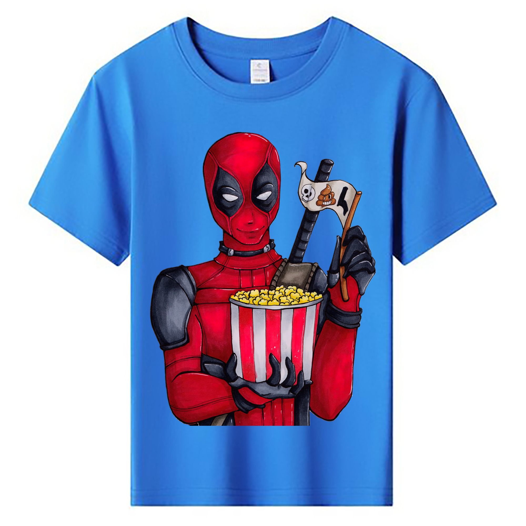 （画像用） Deadpool デッドプール 綿100％キッズTシャツ（フロントプリント）